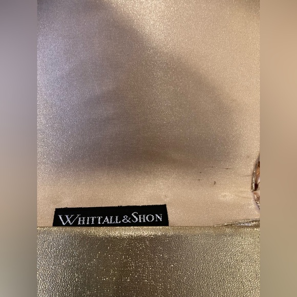 Vintage Whittall & Shon Gold Tone floral Cocktail Wedding bag - Picture 4 of 9
